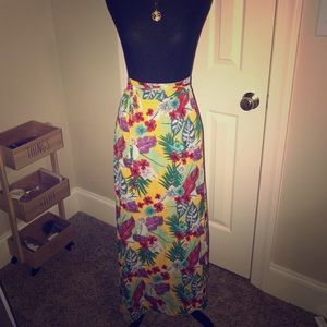 Floral wrap skirt